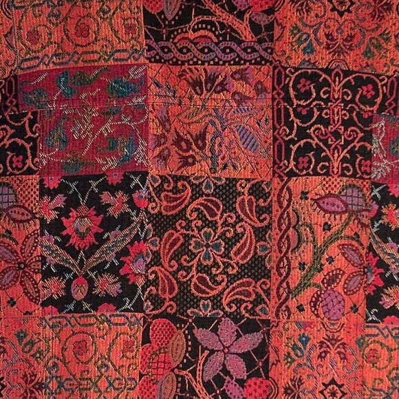 Stonebridge SZ XL Vintage patchwork tapestry jacket Cottage 80's Boho Western - Picture 8 of 10